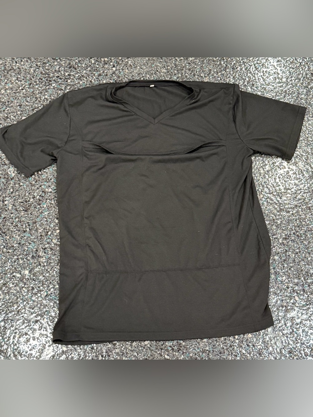 Women’s Short Sleeve Black Large Nursing Top Shirt